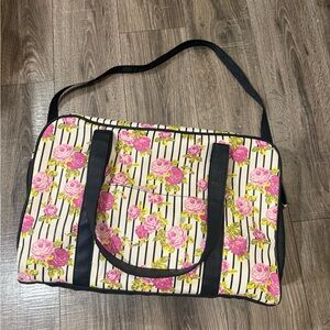 Betsy Johnson Floral Pink and Black Women's Travel / Gym Bag